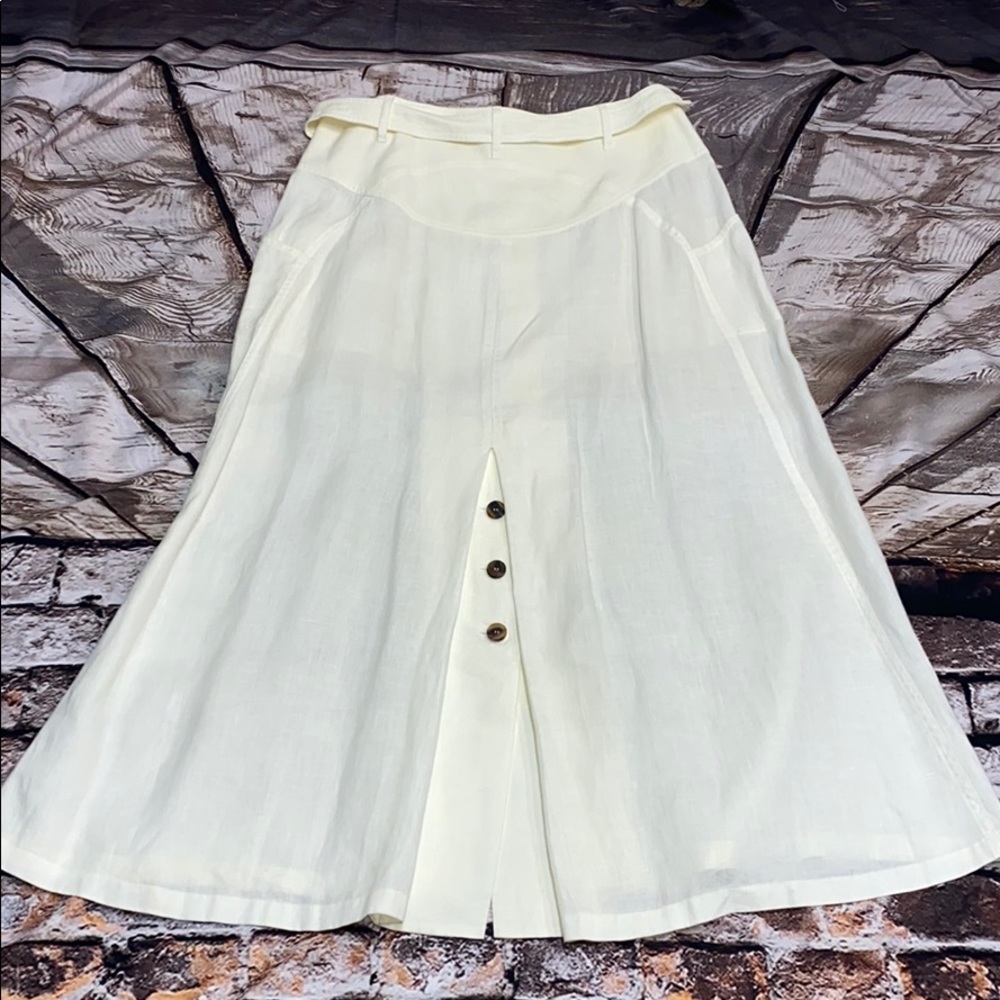 STRENESSE ICONIC IVORY LINEN MAXI SKIRT NWOT 8 - Picture 2 of 8